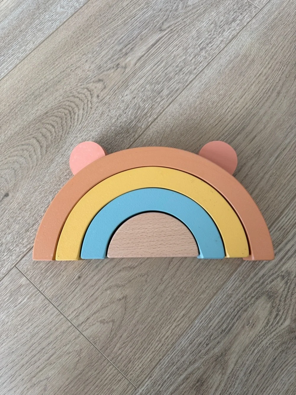 Wooden Bear Stacking Rainbow Toy
